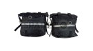 Royal Enfield Super Meteor 650 Black Canvas Pannier Bags With Mounting - SPAREZO